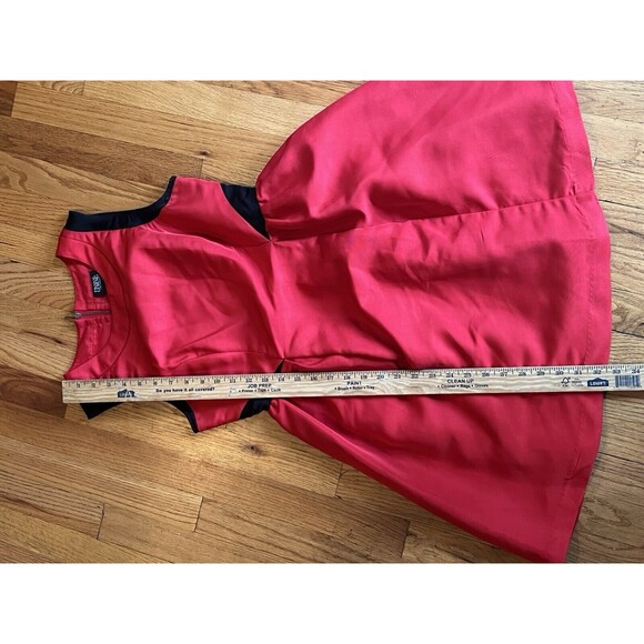 Prabal Gurung Fit Flare Party Dress 4 Red Lined Stretch Polyester Knee Length - Picture 6 of 8